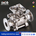 Fin de la abrazadera con ISO5211 CF8/CF8M 3pc Ball Valve